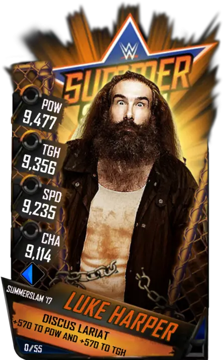 Luke Harper Wwe Supercard Alexa Bliss Png Luke Harper Png