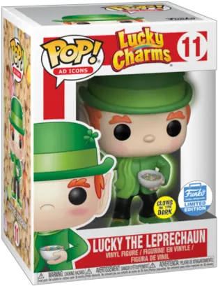 Lucky Charms Leprechaun 11 Funko Shop Glow In The Dark Ad Icons Pop Funko Pop Lucky The Leprechaun Png Lucky Charms Png