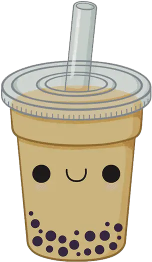 Download Hd Boba Tea Cartoon Png Cute Bubble Tea Boba Png