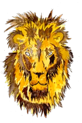 Watercolor Lion Head By Zeichenbloq Inktale Png Transparent