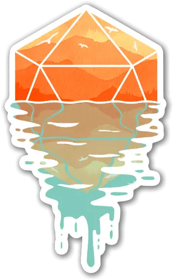 D20 Sunset Stickerapp Dripping Watermelon Png D20 Transparent Background