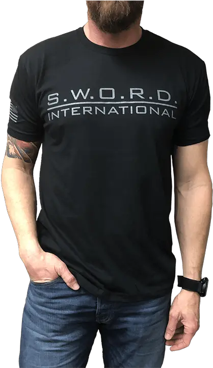 Sword Logo T Shirt Sword International Man Png Sword Logo