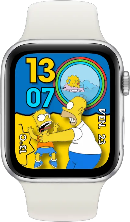 Watch Face Simpsons Buufjuiced Homero Ahorcando A Bart Png Watch Face Png