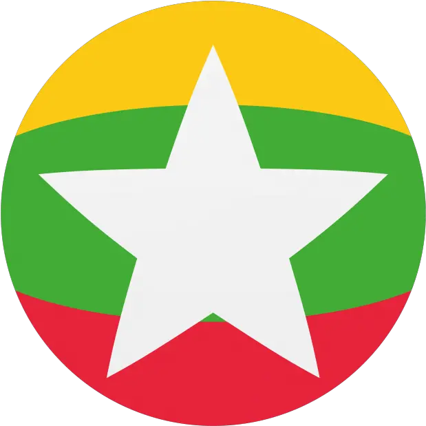 Myanmar Round Flag Icon Png Transparent Freepngdesigncom Flag Of Myanmar Flag Icon