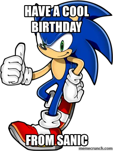 Sanic Bday Png Transparent