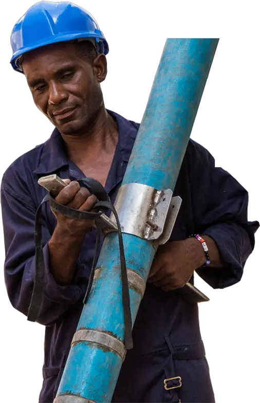 Download Man Pipe African Cnatruction Worker Transparent Png Hard Hat Png