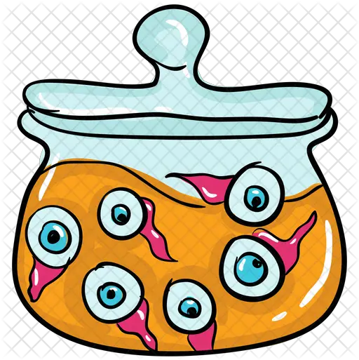 Eyeball Jar Icon Of Colored Outline Clip Art Png Creepy Eye Png