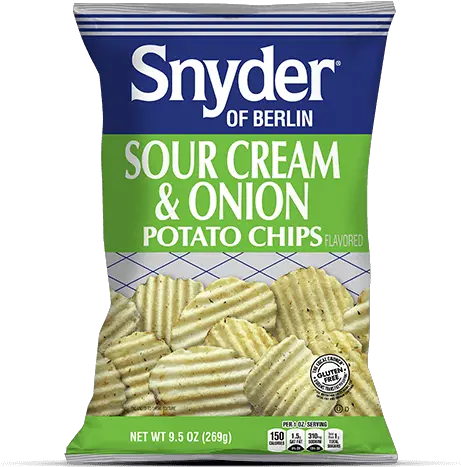 Wavy Sour Cream U0026 Onion Potato Chips Snyder Of Berlin Snyder Sour Cream And Onion Png Onion Transparent