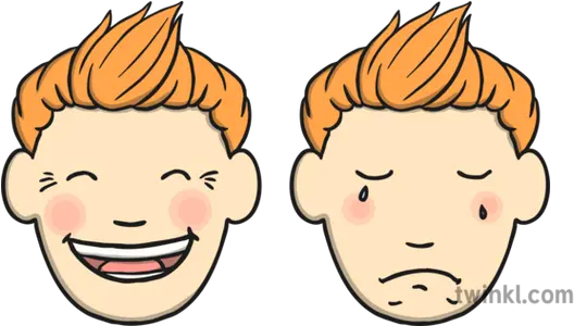 Happy Or Sad Illustration Twinkl Happy Vs Sad Illustration Png Sad Png