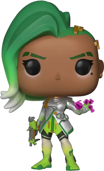 Overwatch Sombra Eccc 2019 Us Exclusive Pop Glitch Vinyl Sombra Glitch Funko Pop Png Sombra Overwatch Png