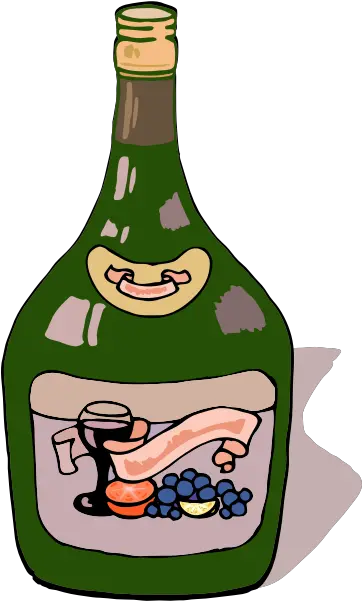 Grape Wine Bottle Vector Image Free Svg Gambar Animasi Botol Miras Png Wine Bottle Transparent Background
