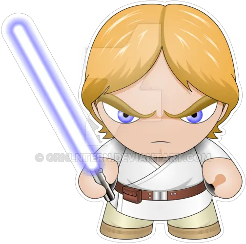 Luke Skywalker Clipart Png Transparent Cartoon Jingfm Chibi Luke Skywalker Cartoon Luke Skywalker Transparent Background