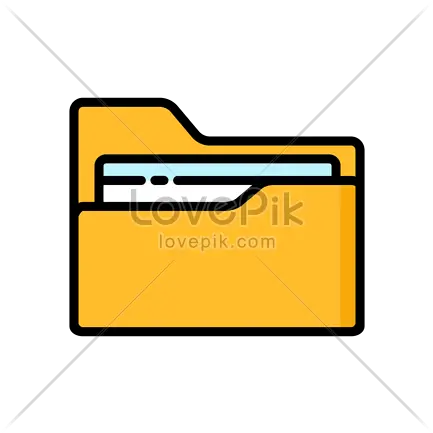 Simple Cute Line Style Folder Icon Graphics Imagepicture Horizontal Png Simple Folder Icon Png