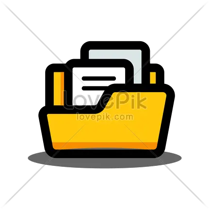 Animated Coloured Of Folder Icon Cute Line Style Graphics Horizontal Png Simple Folder Icon Png