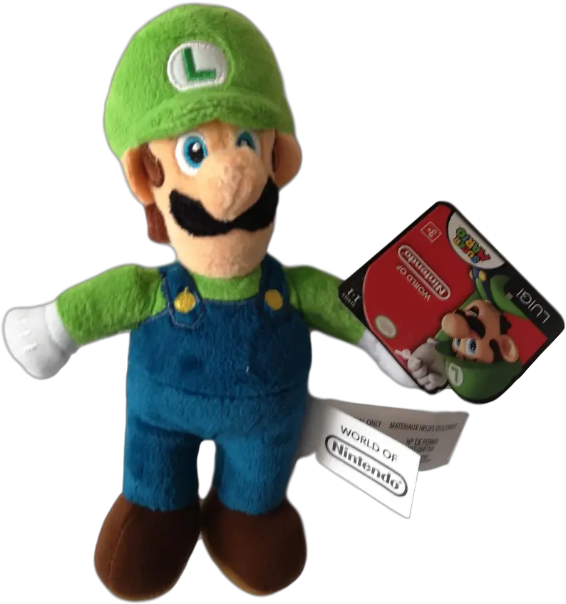 Super Mario Luigi Plush World Of Nintendo Luigi Plush Png Luigi Plush Png