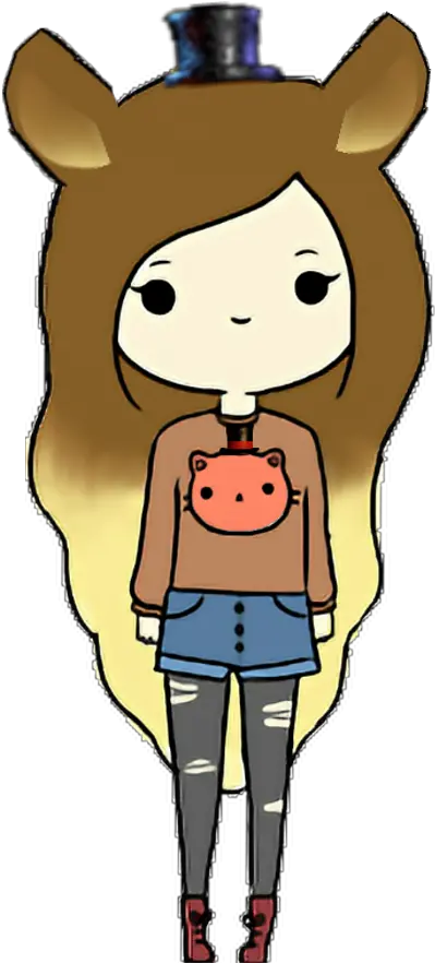 Girlfreddy Fnafhs Girl Freddy And Could Someone Tell Easy Cute Drawings Png Girl Drawing Png
