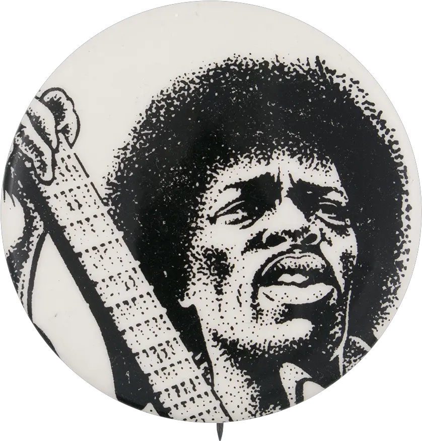 Download Jimi Hendrix With Guitar Badge Png Jimi Hendrix Png