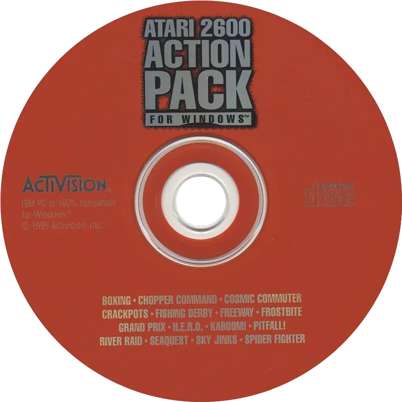 Activisionu0027s Atari 2600 Action Pack Cd Full Size Png Cd Atari Png