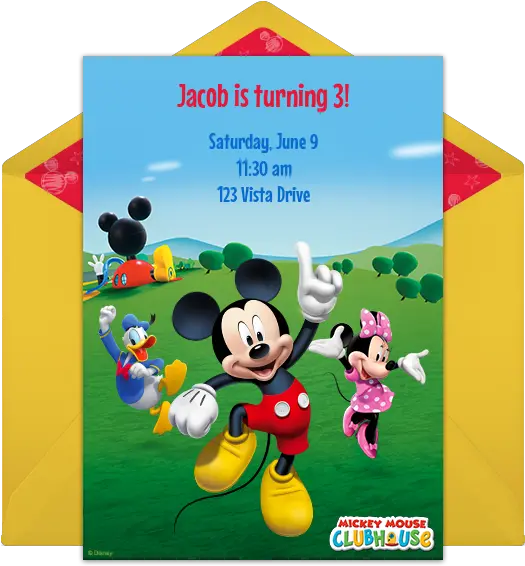 Download Mickey Mouse Clubhouse Online Invitation To A Playdate Png Mickey Mouse Clubhouse Png