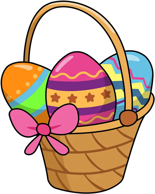 Happy Clipart Easter Basket Easter Clip Art Basket Png Easter Basket Transparent