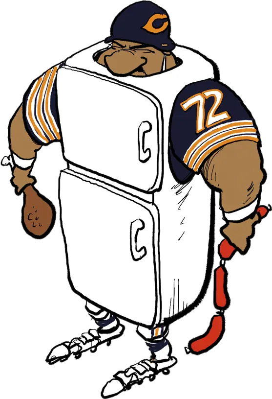 Football Bowl Oregon Ducks Player William The Refrigerator Perry Cartoon Png Chicago Bears Png