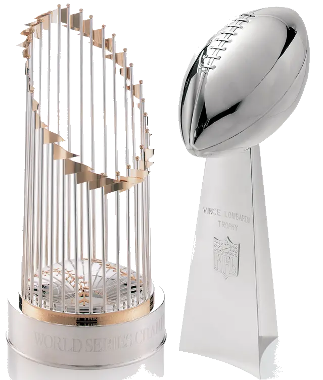 World Series And Super Bowl Trophies Transparent Cartoon Png Trophy Background