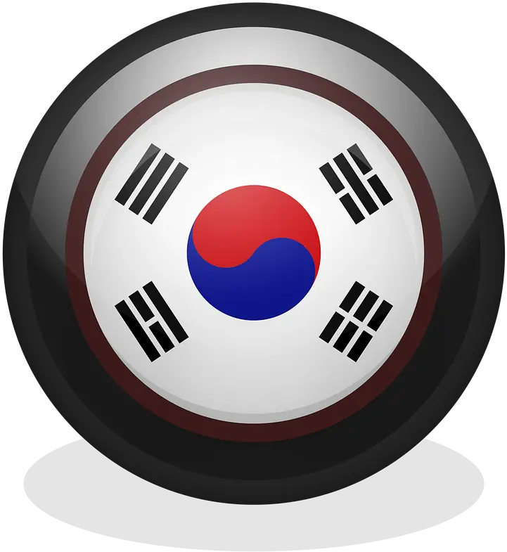 Flag Korean Glossy Circle Png Glass Reflection Png