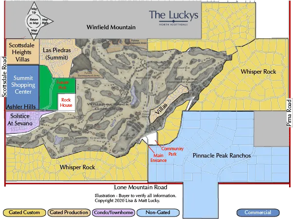 North Scottsdale Real Estate Whisper Rock Area Map The Language Png Mountain Range Map Icon