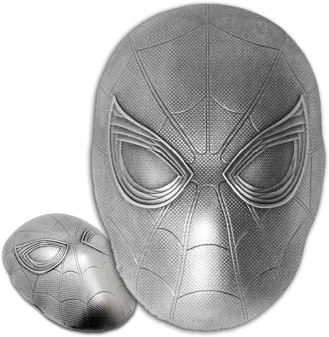 Spider Man Mask Marvel 2 Oz Silver Coin Mask Png Spiderman Mask Png