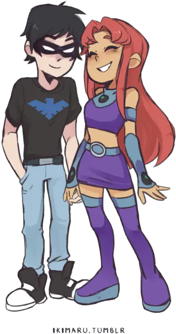 Download Nightwing And Starfire Cool Robin Teen Titans Teen Titans Go Starfire Png Nightwing Png