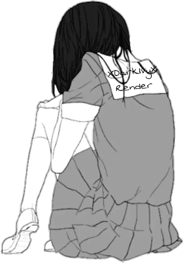 Hd Depressed Anime Girl Drawing Depressed Sad Anime Girl Png Girl Drawing Png
