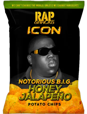 Icon Rap Snacks Notorious Big Honey Jalapeno 28g Png Rapper Icon