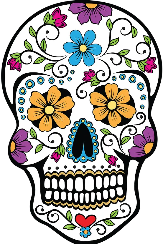 Dead Good Festival Mexican Folk Art Skull Png Dead Flowers Png