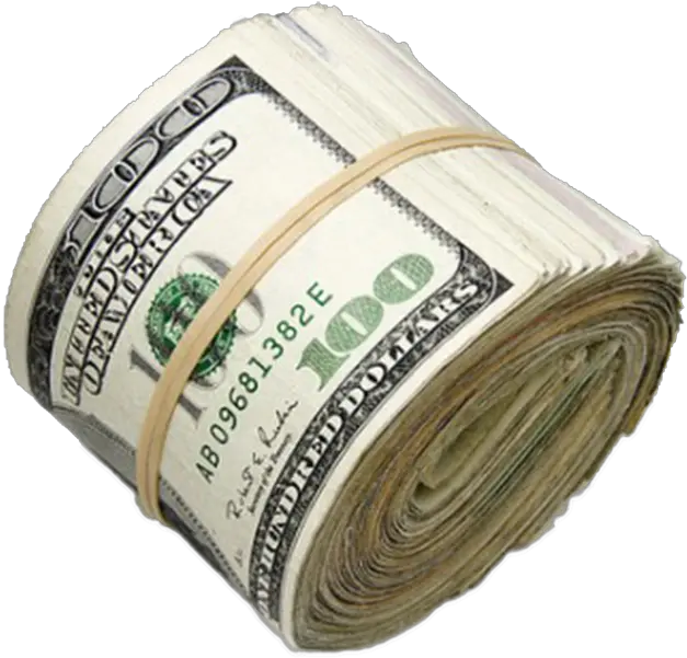 Bankroll 100 Dollar Bill Png Money Roll Png