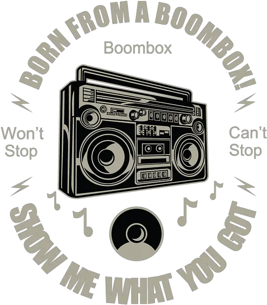 Born From A Boombox Shower Curtain Born From A Boom Box Png Boombox Transparent