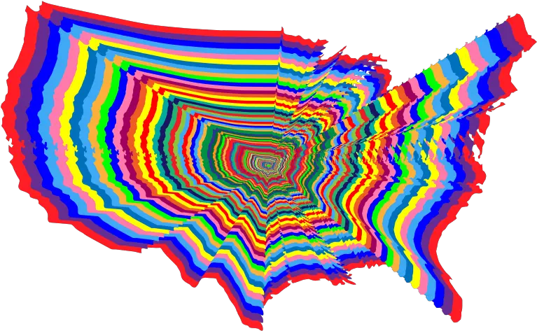 Download Free Png Prismatic Us Map Outline Zoom 2 Dlpngcom Clip Art Us Map Outline Png