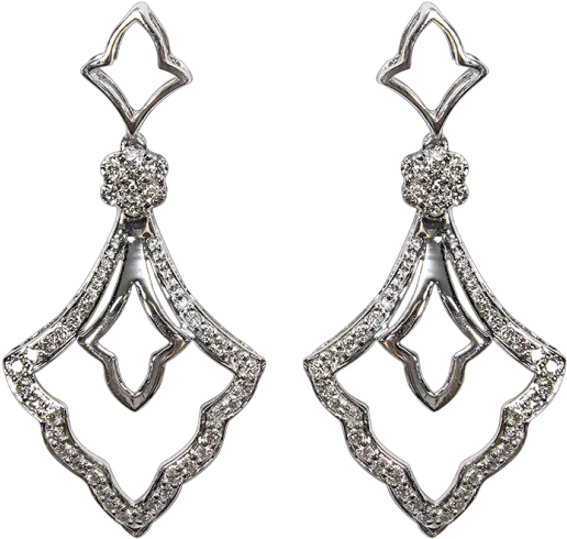 Glamorous Points Diamond Earrings Solid Png Diamond Earrings Png