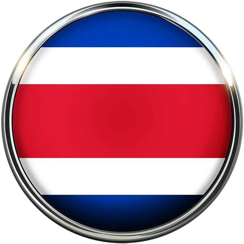 Flag Circle Costa Rica Free Image On Pixabay Costa Rica Bandeira Png Circle Transparent Background