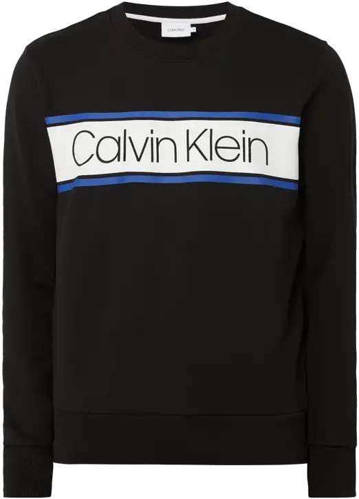 Ck Calvin Klein Sweatshirt Mit Logoprint Schwarz Sweater Png Ck Logo