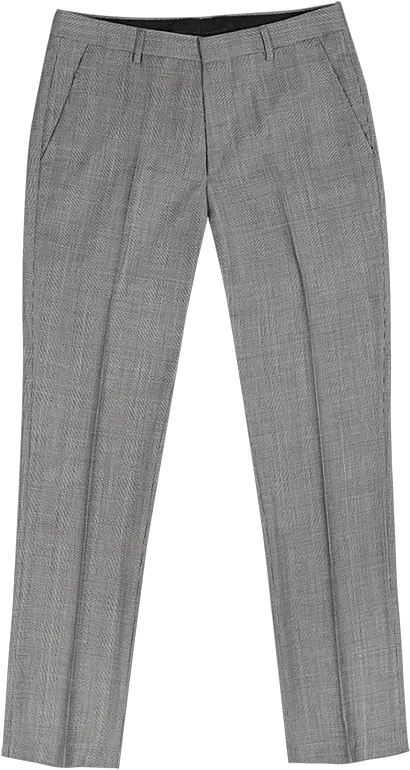 Mens Grey Window Pane Dress Pants Png Formal Wear Pants Png