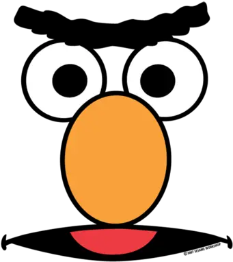 Pin Bert Face Sesame Street Png Elmo Face Png