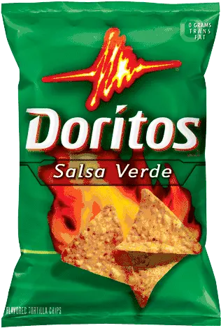 Doritos Salsa Verde Flavored Tortilla Chips Pack Of 3 975 Oz975 Oz Doritos Salsa Verde Chips Png Doritos Transparent