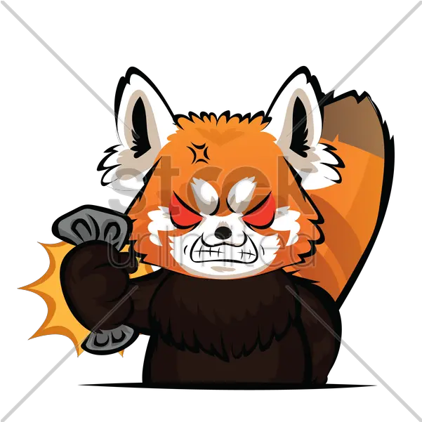 Angry Red Panda Cartoon Clipart Giant Angry Red Panda Cartoon Png Panda Cartoon Png