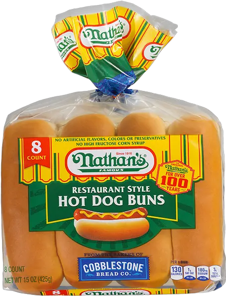 Restaurant Style Hot Dog Buns Nathanu0027s Famous Png Hotdog Transparent