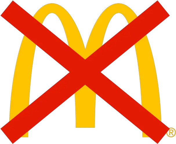 Download Mcdonalds Logo With X Full Size Png Image Pngkit Mcdonalds Logo With Slash Mcdonals Logo