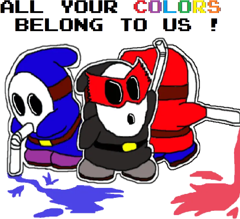 Bandit And Slurp Guys Paper Mario Shy Bandit Transparent Slurp Guy Paper Mario Color Splash Png Shy Guy Png