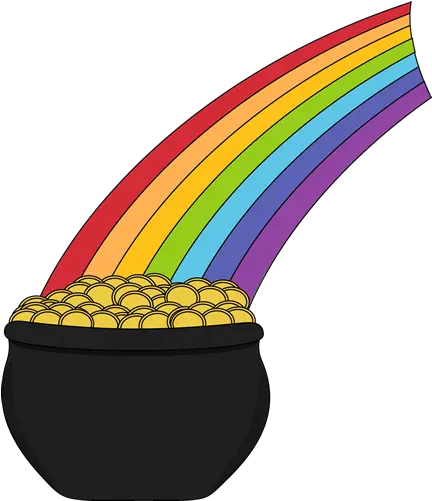 Library Of Rainbow Pot Gold Clip Art Pot Of Gold And Rainbow Clipart Png Pot Of Gold Png