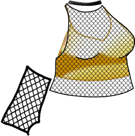 Gachalife Gachaverse Gacha Gachastudio Gold Top Fishnet Png Pattern