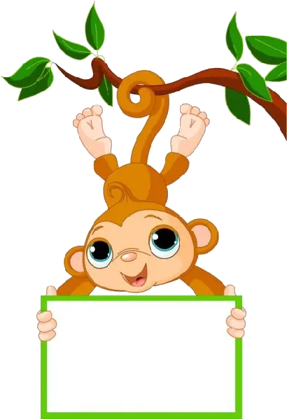 Cute Funny Cartoon Baby Monkey Clip Art Baby Monkey Clip Art Png Monkey Transparent Background