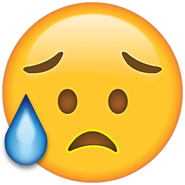 Crying Emoji Clip Art Transparent Disappointed But Relieved Face Emoji Png Cry Emoji Png